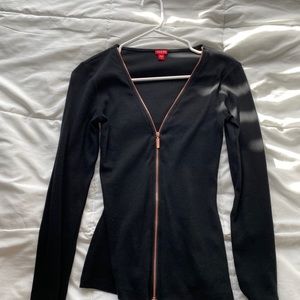 Black zip shirt